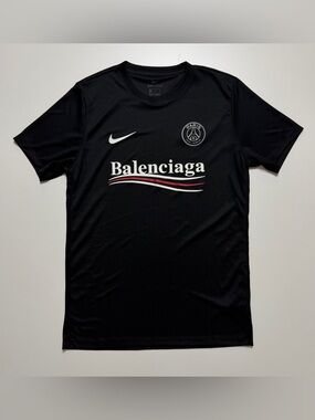 nike PSG balenciaga politcal campaign logo soccer kit jersey mens medium